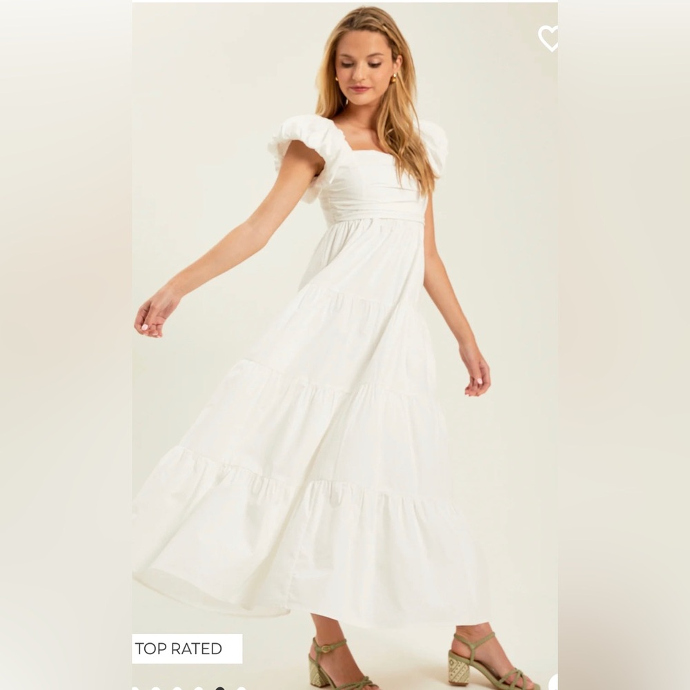 Beige Cotton Maxi Dress